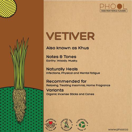 Phool Natural Incense Cones - Vetiver