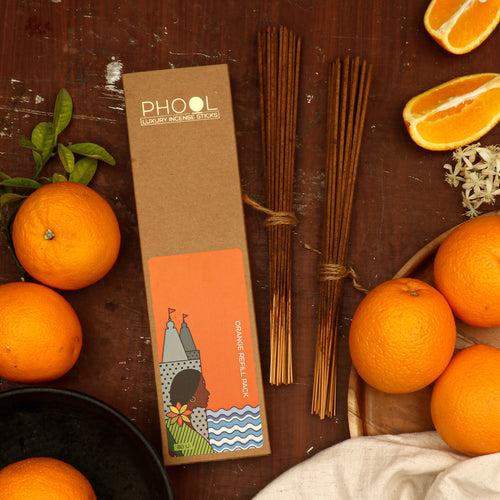 Phool Natural Incense Sticks Refill pack - Orange