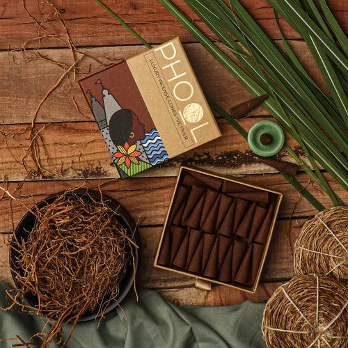 Phool Natural Incense Cones - Vetiver