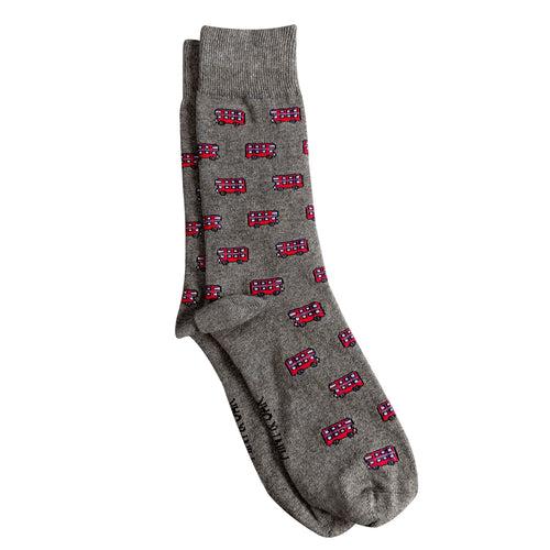 Double Decker Bus Socks For Men