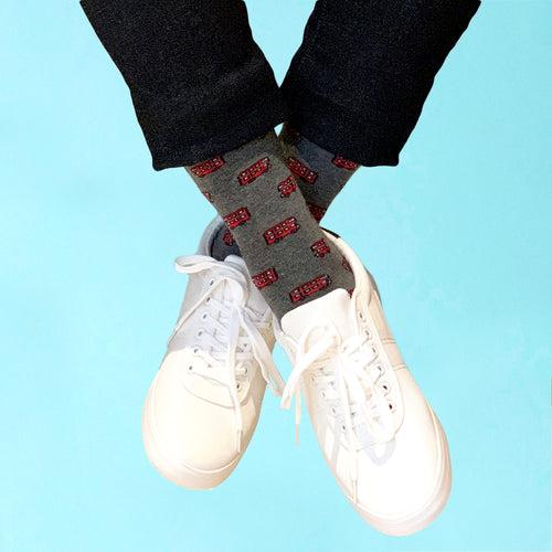 Double Decker Bus Socks For Men