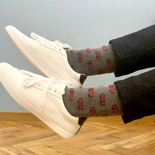 Double Decker Bus Socks For Men