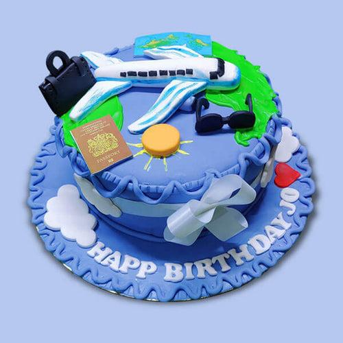 Wanderlust Travel Theme Cake