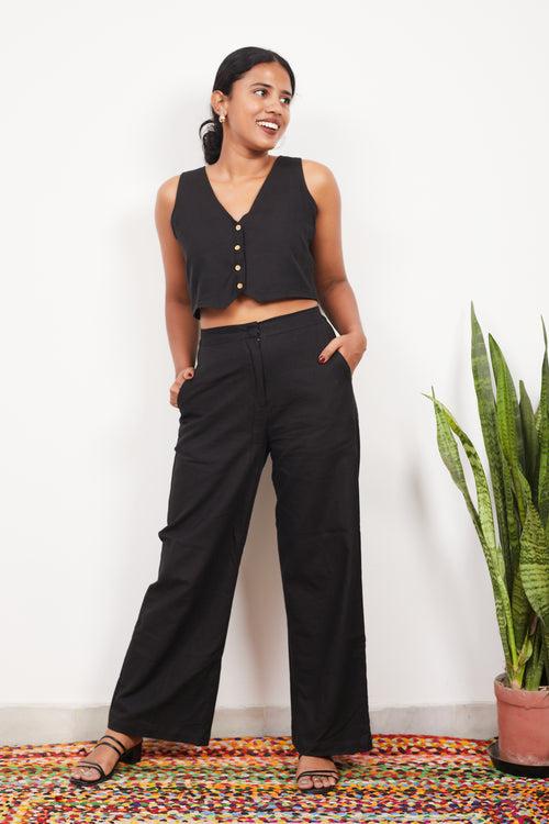 Classic Black Cotton Co-ord Set