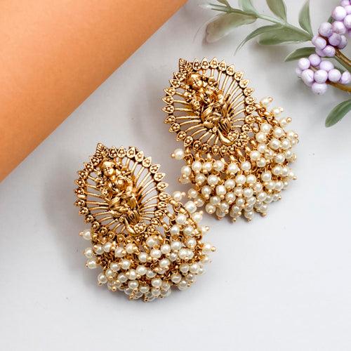 Antique Beads Bunch Cutwork Lakshmi Studs