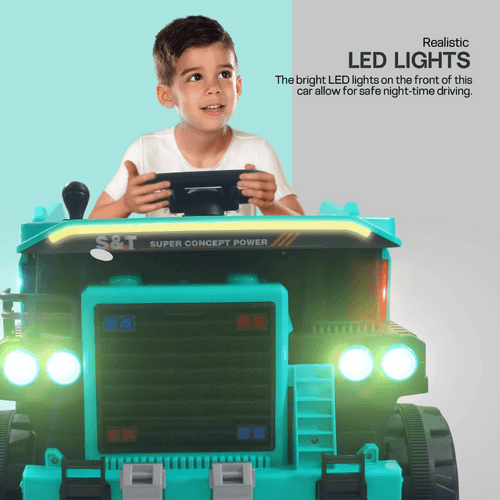Wingman Rechargeable Ride On Truck: Bluetooth Music, Lights, and Endless Fun for Your Baby's Playtime Adventure!