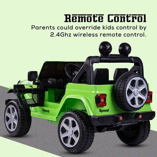 12V Rubicon 4x4 Electric Jeep for Kids | 3-point safety & ABS plastic Frame | Remote & Manual Drive