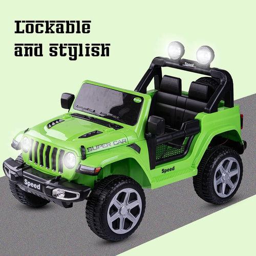 12V Rubicon 4x4 Electric Jeep for Kids | 3-point safety & ABS plastic Frame | Remote & Manual Drive