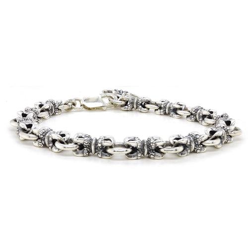 Vajra link chain bracelet in 925 Sterling Silver