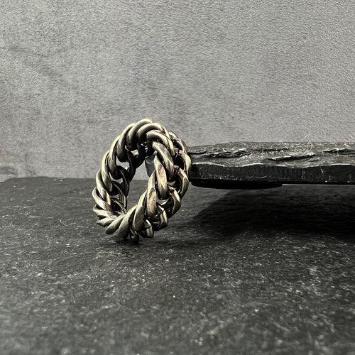 Men's Street Ring in oxidized combo