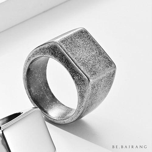 Men's Street Ring in oxidized combo