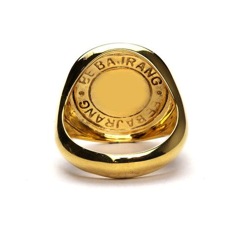 Personalized Initial Vintage Signet ring with antique finish