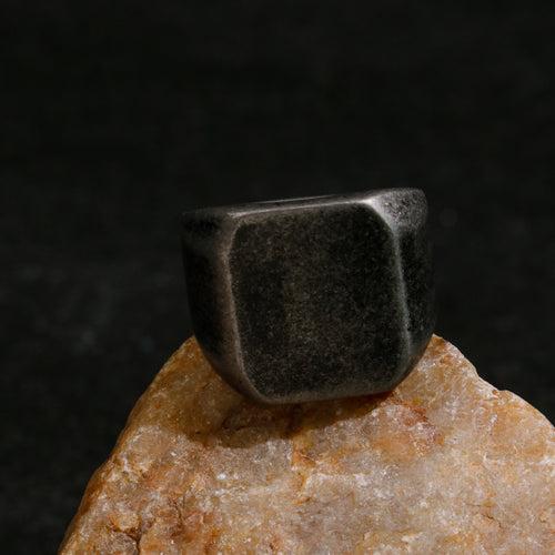 Classic Signet ring in Vintage oxidized finish