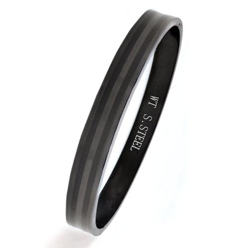 Men's  Emalie Infinite Bracelet in Black.