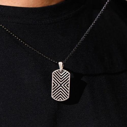 Geo Maze Tag Pendant