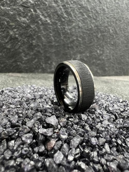 Black brushed finish SS ring