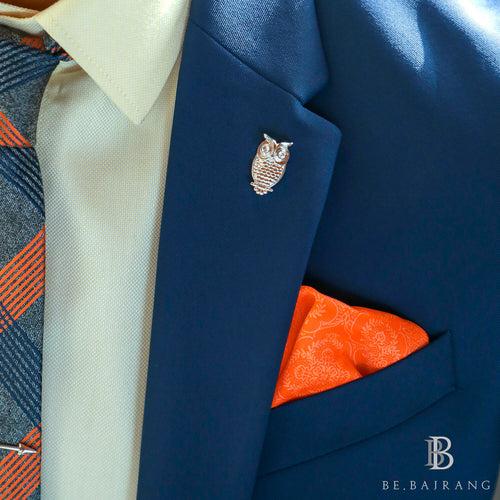 Opulent Solid Tone Pocket Square, Burnt Orange