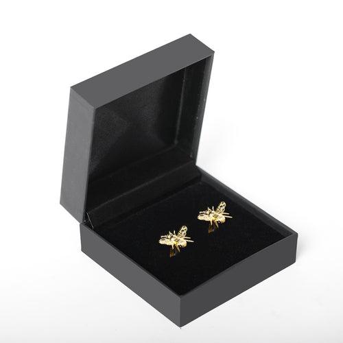 Honey Bee Cufflink Set, in Gold Plating