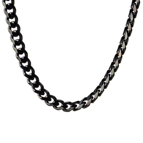 7mm Classic Cuban Link chain in Black