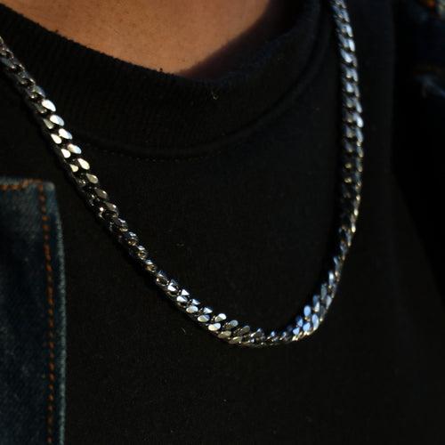 5mm Classic Cuban Link chain in Silver