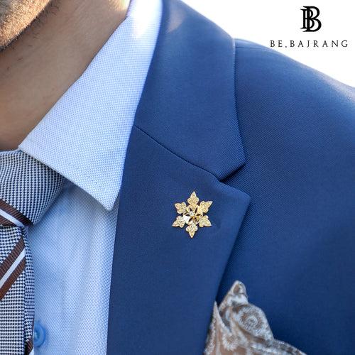 Snowflake Lapel Pin with Butterfly Pin