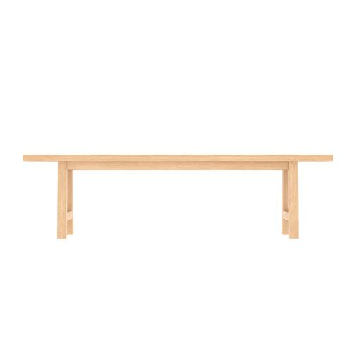 Simple Plain Natural Brown Finished Handmade Wooden Bench