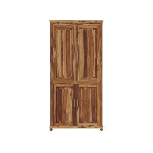 Flora Sheesham Finished Wooden Handmade Classic Wardrobe