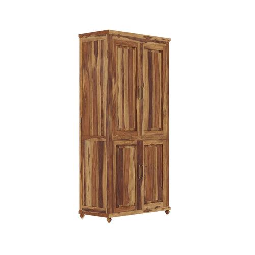 Flora Sheesham Finished Wooden Handmade Classic Wardrobe