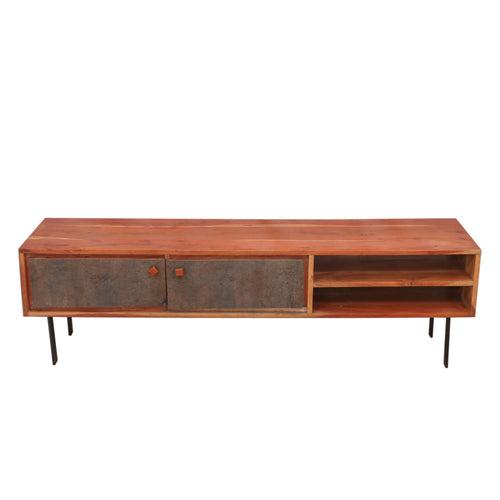 Ayem Solid Wood TV Console for TVs up to 63" In Natural Finish