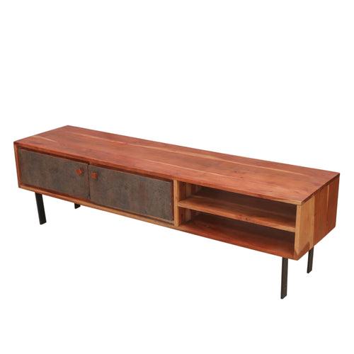 Ayem Solid Wood TV Console for TVs up to 63" In Natural Finish