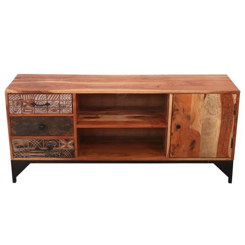 Antique Old Vintage Finish Multispace Wooden Handmade TV Stand