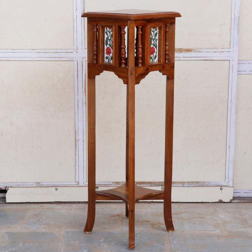 Classic Tiled End Table (11 x 11 x 36 Inch)