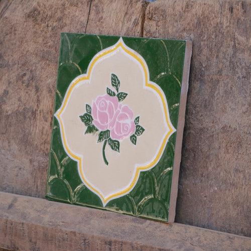 Southern Simple Flowere Designed Ceramic Square Tile