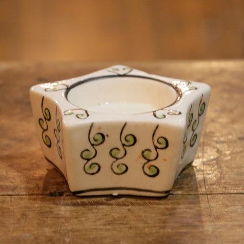 Fusion Heritage Star Shaped Ceramic Small Candle Holder