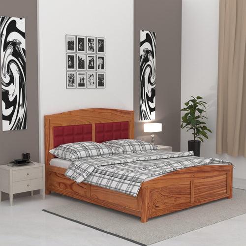 Wooden Classical Upholstered Bed ( Teak Wood )