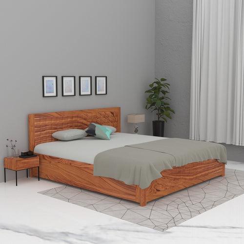 Wooden Contemporary Teak regal designed Bed ( Teak Wood )