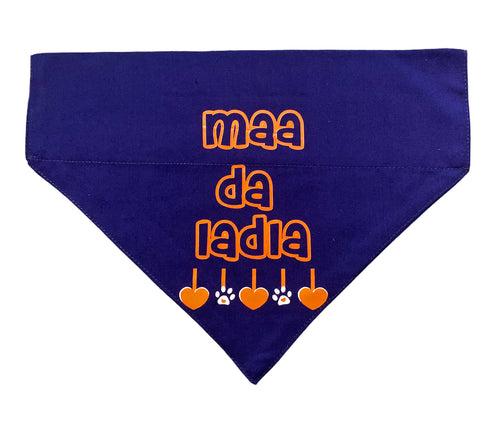 Dog Bandana: Maa da Ladla Bandana for Pets (Blue)