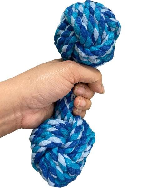 For The Fur Kids Rope Toy Dumbell for Dogs (Assorted Colours)