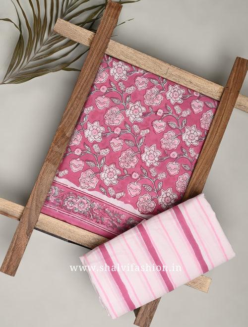 Shalvi's Pink Jaal Print Pure Cotton Combo Set (2PBP52)