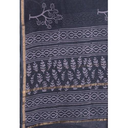 Shalvi's Hand Block Print Chanderi Silk Suit set (CHA352)