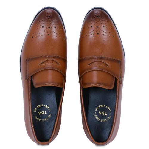 Basel Brogues Tan Loafers
