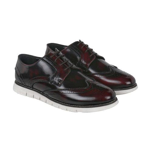 Allen Wingtip Cherry/Black Brogue Sneakers