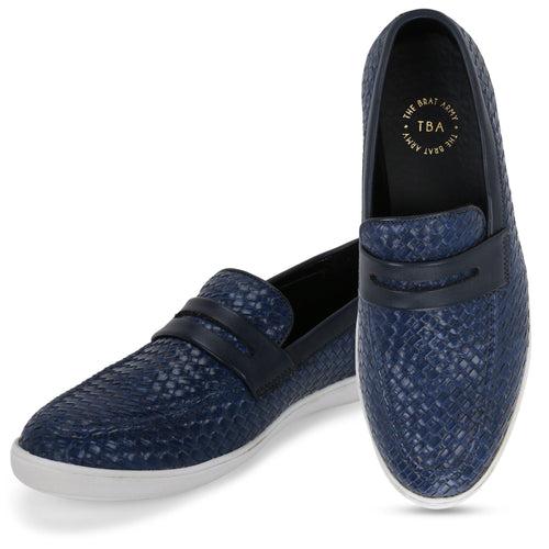 Lima Blue Penny Braided Sneaker