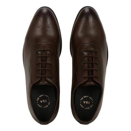 Novara Brown Medallion-Toe  Oxfords