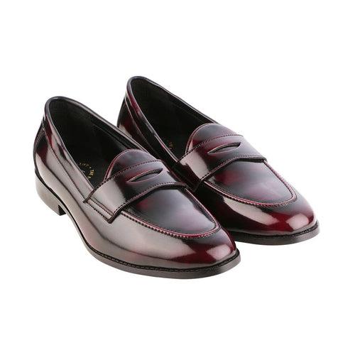 Siena Timeless Patent Cherry/Black Classic Penny Loafers