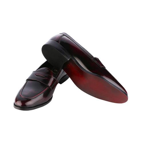 Siena Timeless Patent Cherry/Black Classic Penny Loafers
