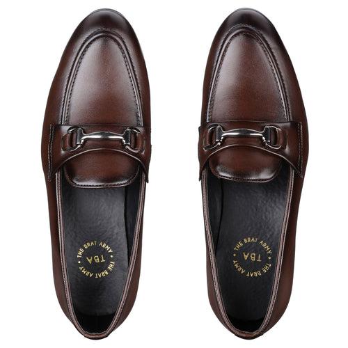 St.James Brown Buckle Loafers