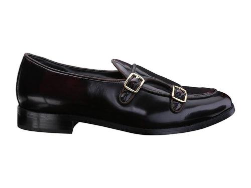 Bello Patent Cherry/Black Double Monk Loafers