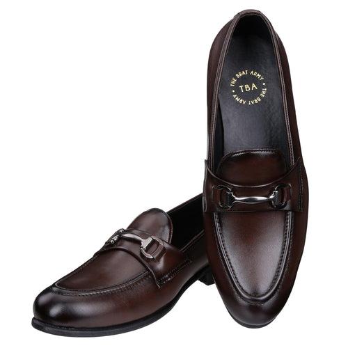 St.James Brown Buckle Loafers