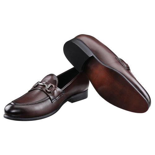 St.James Brown Buckle Loafers